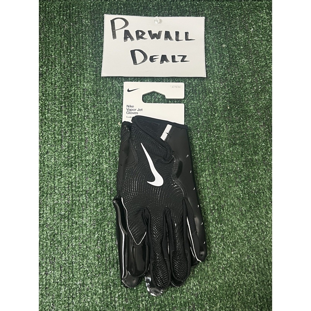 Nike Vapor Jet 8.0 Football Receiver Gloves Adult Size XL Black White Brand New
